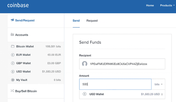 stockage cryptos coinbase
