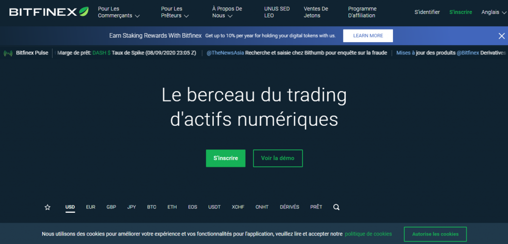 accueil bitfinex